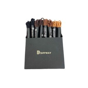 Diffway Pack Of 8 Pairs Of Wax Dress Shoe Laces 36
